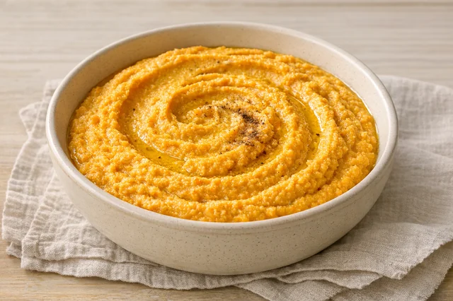 Carrot & turmeric hummus