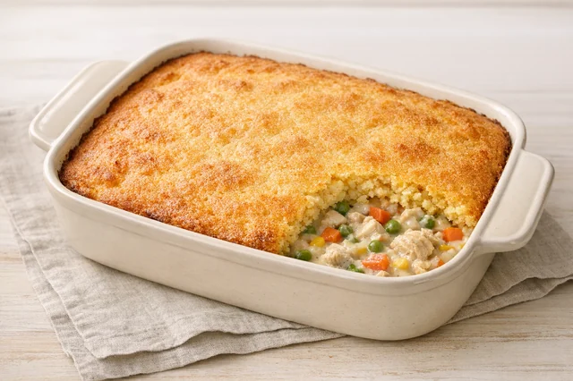 Cornbread-topped chicken casserole