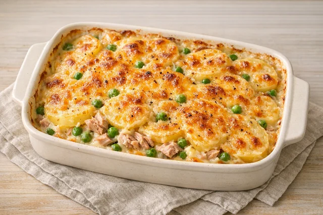 Creamy potato & tuna bake