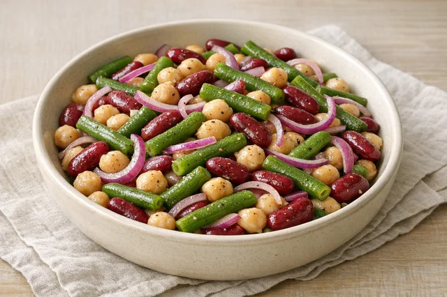 Easy three-bean salad