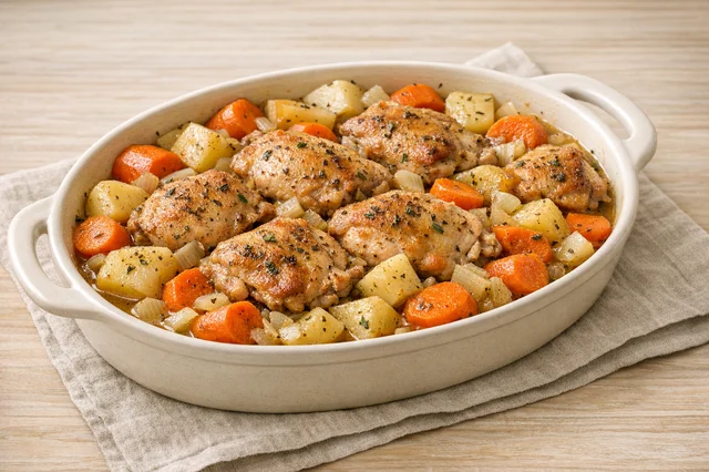 Slow-cooker herbed chicken & vegetables