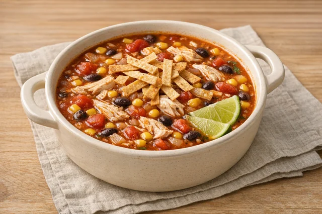 Southwest chicken & corn soup